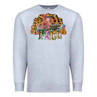 Heather Grey Fall Scene Pumpkin Watercolor Pig Wagon Serape Cheetah Premium Sweatshirt - Bettercallsaul