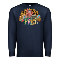 Navy Fall Scene Pumpkin Watercolor Pig Wagon Serape Cheetah Premium Sweatshirt - Bettercallsaul
