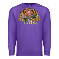 Purple Fall Scene Pumpkin Watercolor Pig Wagon Serape Cheetah Premium Sweatshirt - Bettercallsaul