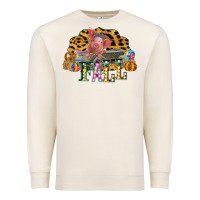 Sandshell Fall Scene Pumpkin Watercolor Pig Wagon Serape Cheetah Premium Sweatshirt - Bettercallsaul
