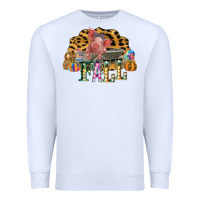 White Fall Scene Pumpkin Watercolor Pig Wagon Serape Cheetah Premium Sweatshirt - Bettercallsaul