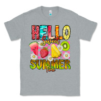 Heather Grey Hello Sweet Summer Time Classic Tee - CowhideDigitalArt