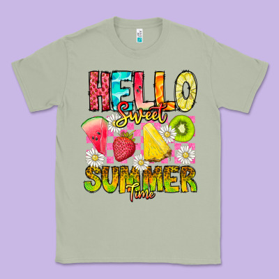 Hello Sweet Summer Time Classic Tee Designed By Cowhidedigitalart