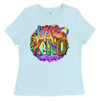 Baby Blue be kind with heart ballons Ladies Tee - texasbilliewilder