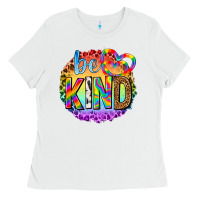White be kind with heart ballons Ladies Tee - texasbilliewilder