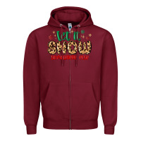 Burgundy let it snow somewhere else Zipper Hoodie - MaliasSmallBusiness