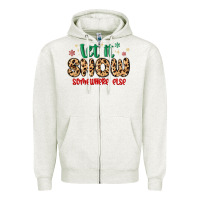 Oatmeal Heather let it snow somewhere else Zipper Hoodie - MaliasSmallBusiness