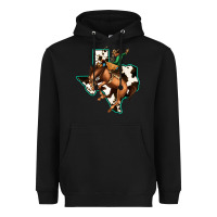 Black Cowhide Texas Map Rodeo Cowboy Heavyweight Hoodie - Bettercallsaul