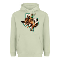 Matcha Cowhide Texas Map Rodeo Cowboy Heavyweight Hoodie - Bettercallsaul