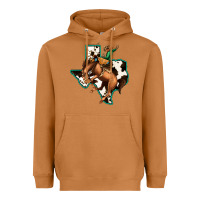 Meerkat Cowhide Texas Map Rodeo Cowboy Heavyweight Hoodie - Bettercallsaul