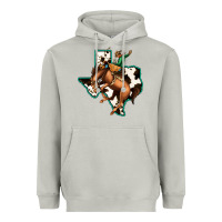 Moon Dust Cowhide Texas Map Rodeo Cowboy Heavyweight Hoodie - Bettercallsaul