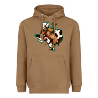 Toasted Coconut Cowhide Texas Map Rodeo Cowboy Heavyweight Hoodie - Bettercallsaul