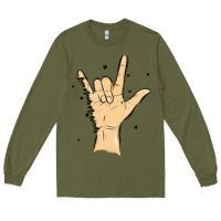 Army Green love needs no words Long Sleeve Tee - MaliasSmallBusiness
