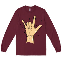 Burgundy love needs no words Long Sleeve Tee - MaliasSmallBusiness