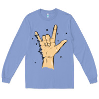 Colony Blue love needs no words Long Sleeve Tee - MaliasSmallBusiness