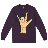 Plum love needs no words Long Sleeve Tee - MaliasSmallBusiness