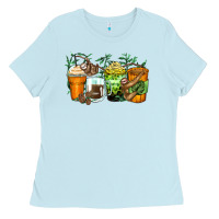 Baby Blue sloth coffee cups Ladies Tee - Zillion Design Studio