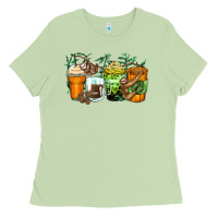 Matcha sloth coffee cups Ladies Tee - Zillion Design Studio