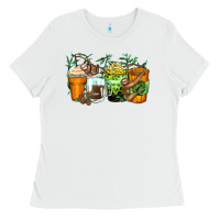 White sloth coffee cups Ladies Tee - Zillion Design Studio