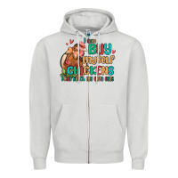 Dove Grey i can buy myself chickens i can hatch my own eggs Zipper Hoodie - MaliasSmallBusiness