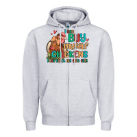 Heather Grey i can buy myself chickens i can hatch my own eggs Zipper Hoodie - MaliasSmallBusiness