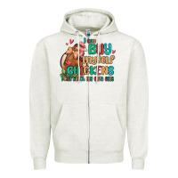 Oatmeal Heather i can buy myself chickens i can hatch my own eggs Zipper Hoodie - MaliasSmallBusiness