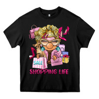 Black shopping life  gnome Heavy Core Tee - BarkalooDesign