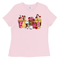 Bubblegum Pink princess cartoon coffee cups Ladies Tee - Zillion Design Studio