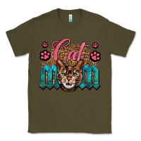 Army Green Western Cat Mom Classic Tee - LillyAllenDesigns