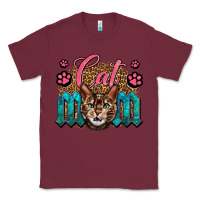 Burgundy Western Cat Mom Classic Tee - LillyAllenDesigns