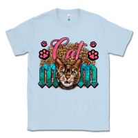 Dusty Blue Western Cat Mom Classic Tee - LillyAllenDesigns