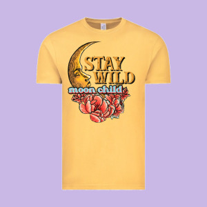 Stay Wild Moon Child Vintage Tee Designed By Jahusdesignshop