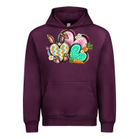 Mauve Wine Easter heart Easter Day Urban Hoodie - CowGirlArtShop