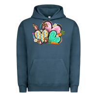 Pigment Midnight Navy Easter heart Easter Day Urban Hoodie - CowGirlArtShop