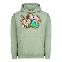 Pigment Oil Green Easter heart Easter Day Urban Hoodie - CowGirlArtShop