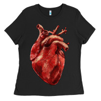 Black Anatomical heart Ladies Tee - RanaPortraitStore