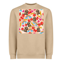 Mushroom back to school seamless pattern 2 (3600x3600) Heavyweight Sweatshirt - AdoDesignShop