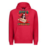 Cardinal Mama Chingona Skull Premium Hoodie - texasbilliewilder