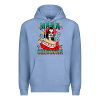 Colony Blue Mama Chingona Skull Premium Hoodie - texasbilliewilder