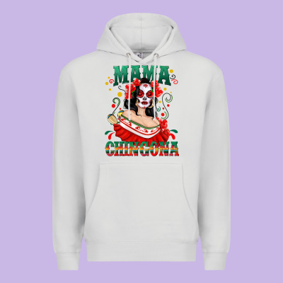 Mama Chingona Skull Premium Hoodie Designed By Texasbilliewilder
