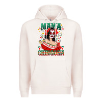 Pale Pink Mama Chingona Skull Premium Hoodie - texasbilliewilder