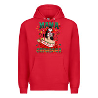 Red Mama Chingona Skull Premium Hoodie - texasbilliewilder