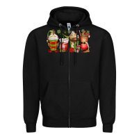Black elf coffee cups Zipper Hoodie - MaliasSmallBusiness