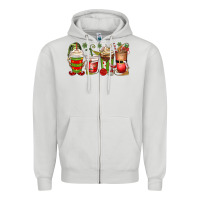 Dove Grey elf coffee cups Zipper Hoodie - MaliasSmallBusiness