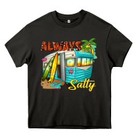Asphalt always salty with caravan Heavy Core Tee - texasbilliewilder