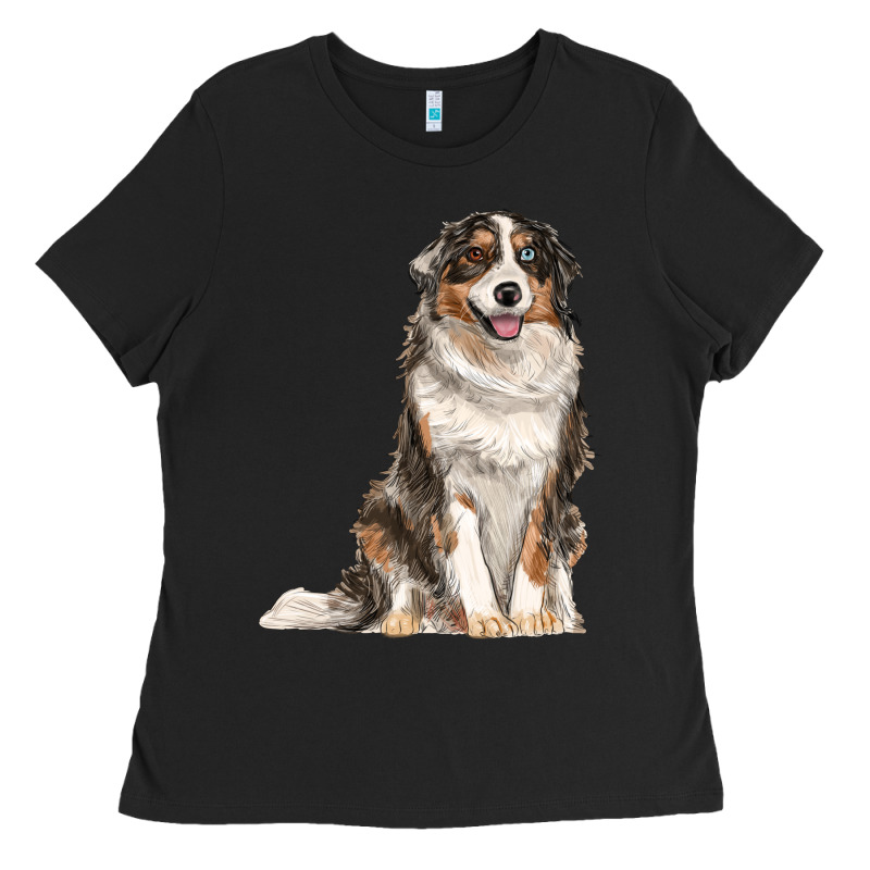 Australian Shepherd Ladies Tee by RanaPortraitStore | Teevron