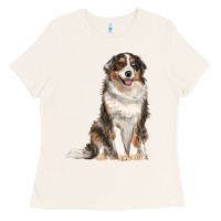 Bone Australian shepherd Ladies Tee - RanaPortraitStore