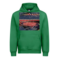 Emerald American flag stitches Urban Hoodie - CowGirlArtShop