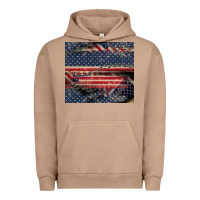 Pigment Burro American flag stitches Urban Hoodie - CowGirlArtShop