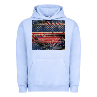 Pigment Grape Ice American flag stitches Urban Hoodie - CowGirlArtShop